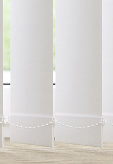 Solento (Blackout), Vogue White - Vertical Blind Slats